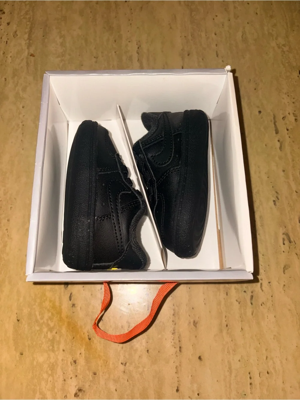 Toddler Black Lace-Up Walker Shoes